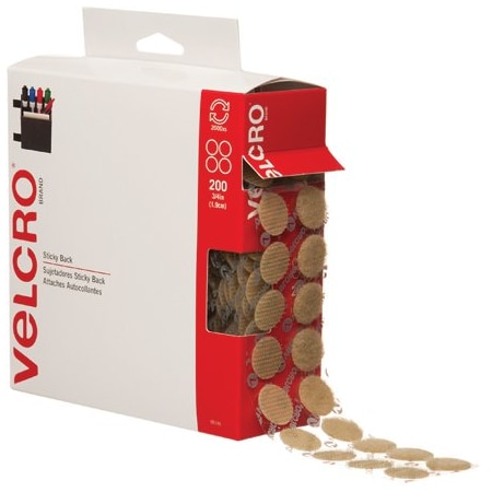 Velcro Brand 3/4'' Dots - Beige VELCRO Brand Tape - Combo Packs, 200PK BUY00021866